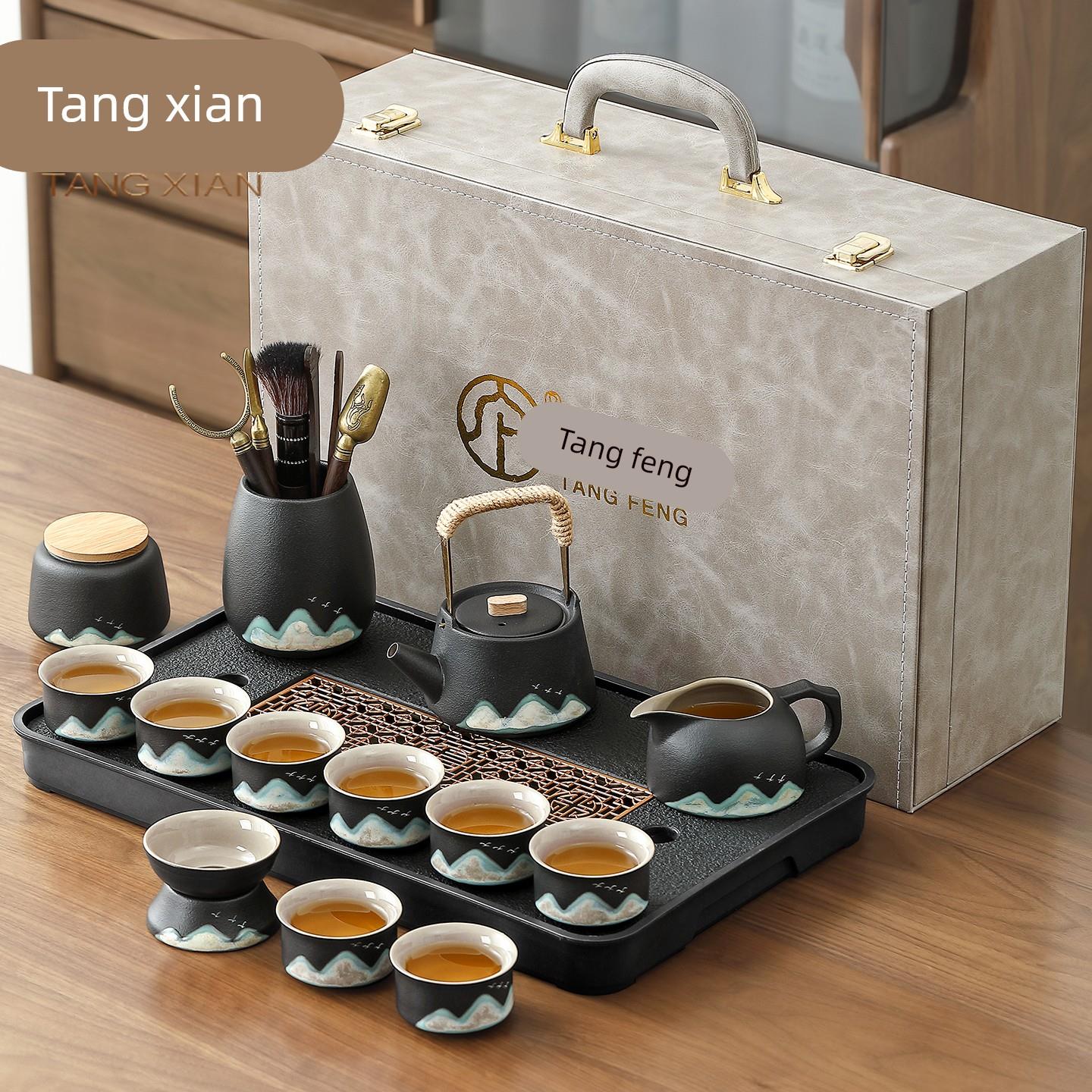 唐仙功夫茶具套装家用2025新款泡茶壶茶杯整套礼盒装高档礼物送人