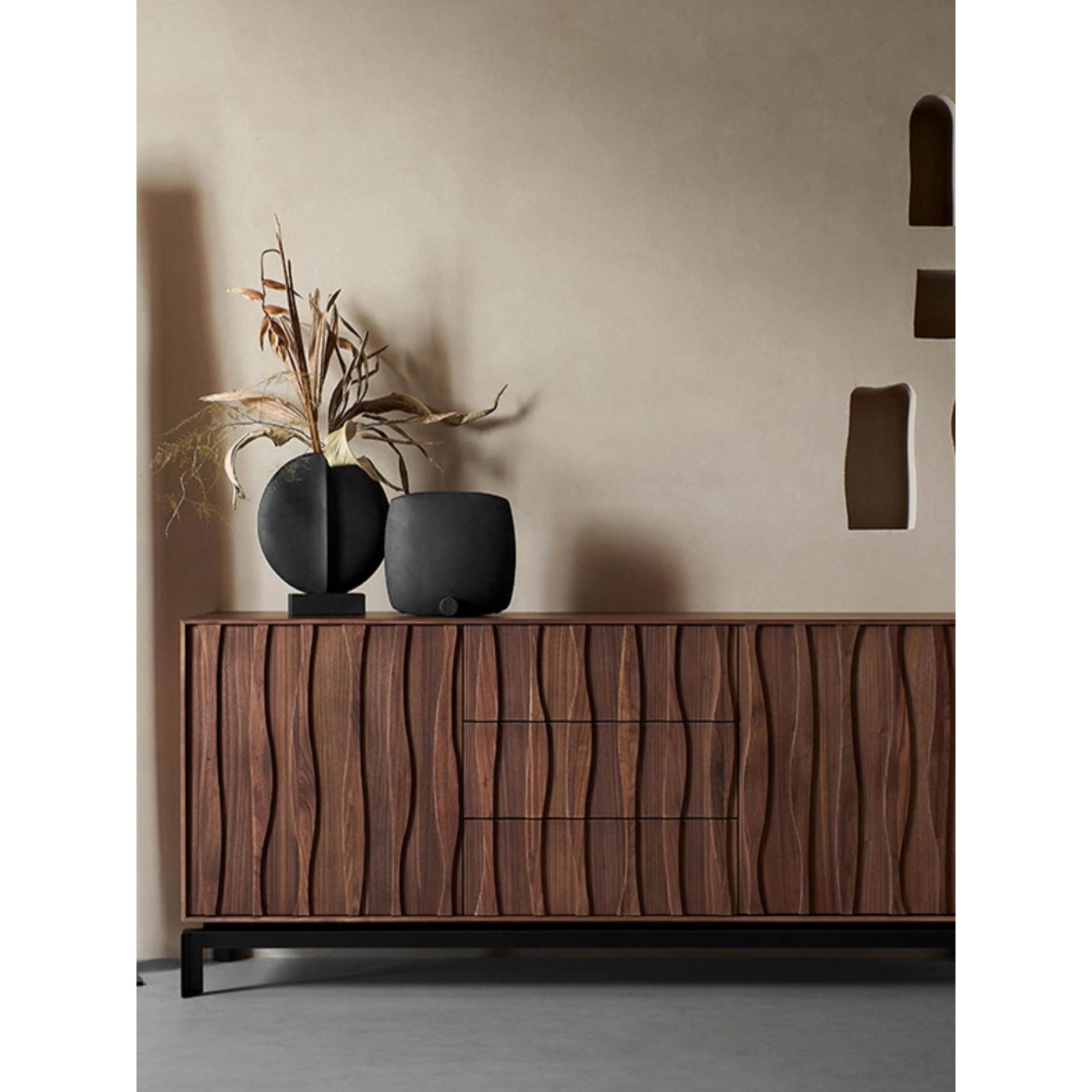 木栖/里卡多餐边柜实木侘寂风北美黑胡桃木储物柜意式设计感Z