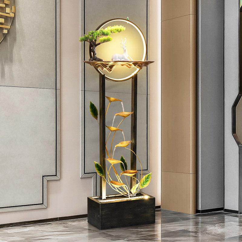 大型造景轻奢循环流水客厅电视柜装饰落地招财摆件乔迁新居开业,家居饰品,落地摆件,淘宝优惠券,粉丝福利购,淘宝优惠卷