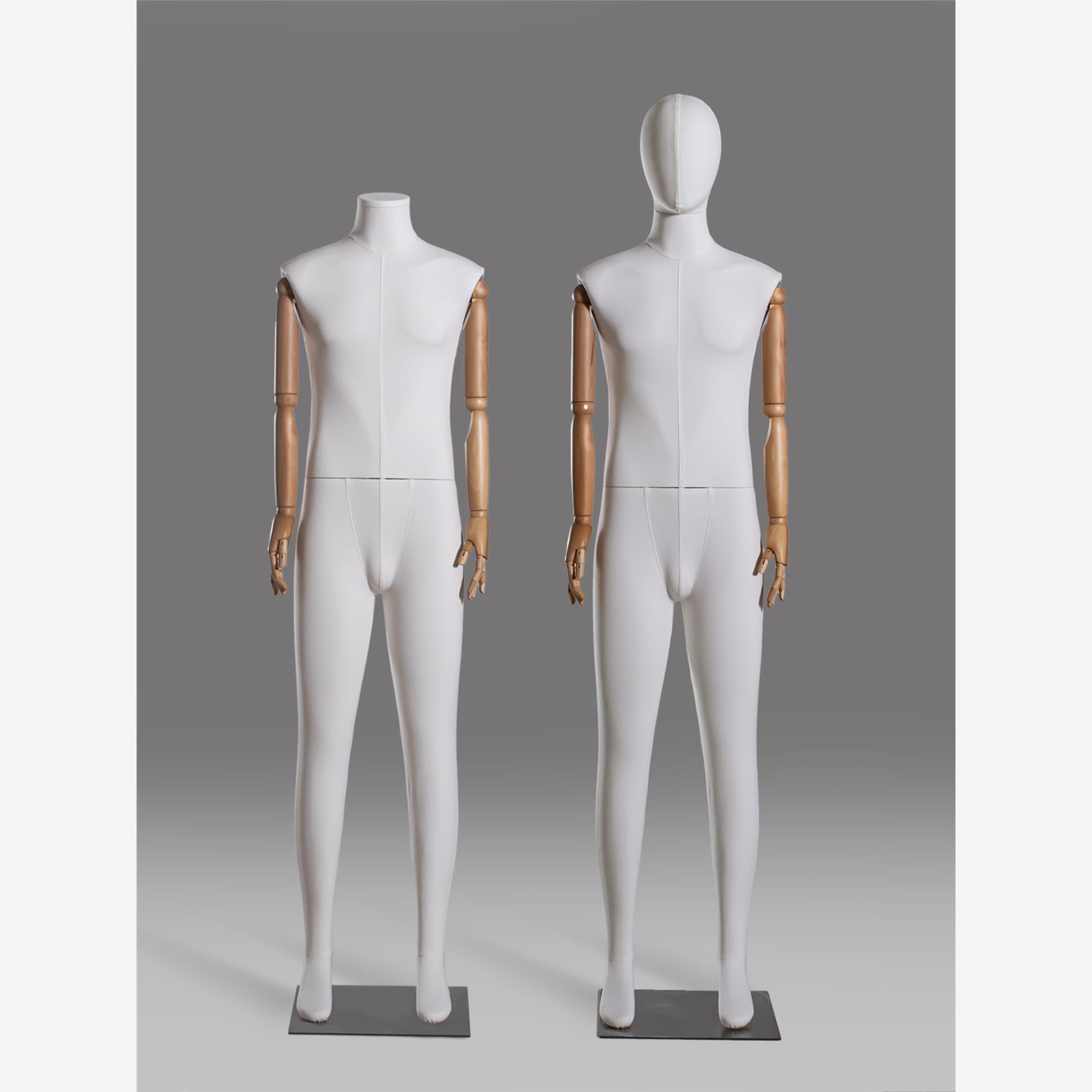 服装店男模特道具展示架半身橱窗人台假人偶全身包布男装人体模型