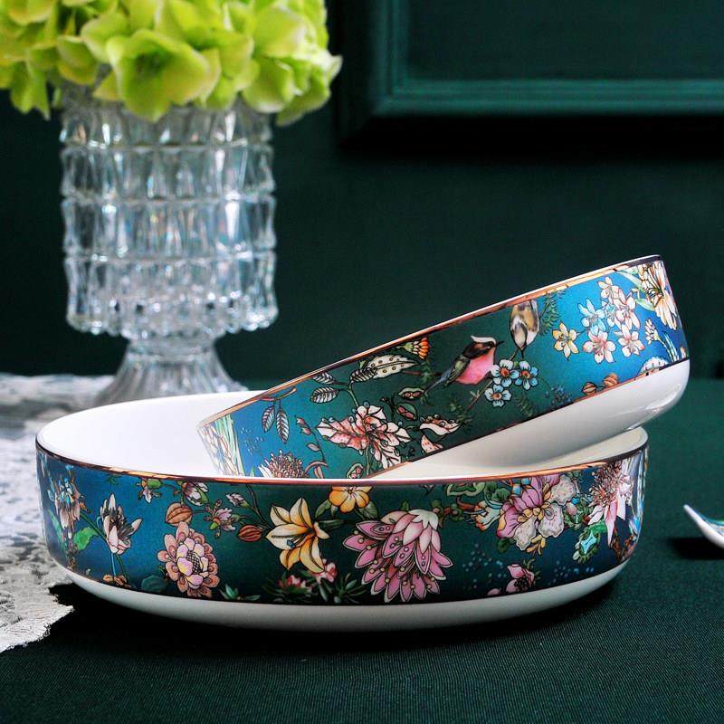 餐盘高级感家用盘子菜盘深盘陶瓷高颜值中式窝盘精致高端碗蒸蛋盘,餐饮具,盘,淘宝优惠券,粉丝福利购,淘宝优惠卷