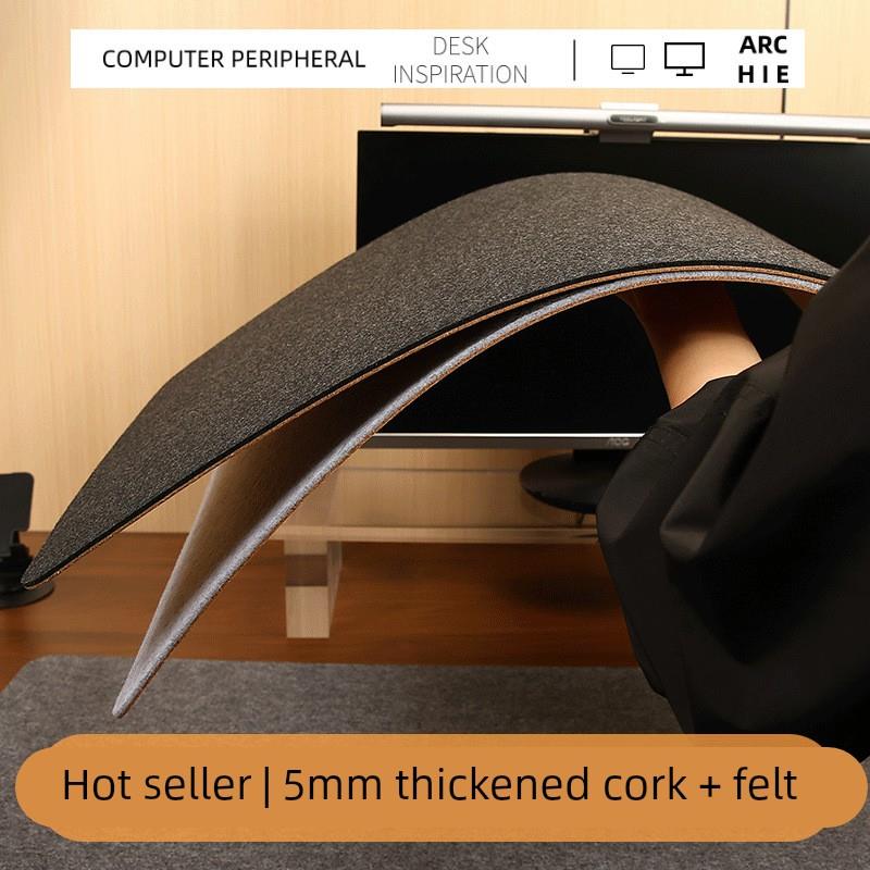 软木毛毡鼠标垫办公桌垫超大电竞电脑桌面家用男女生用鼠标垫简约