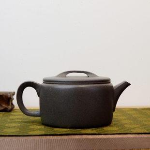家用泡茶壶手工紫砂功夫茶具茶壶 宜兴紫砂壶清灰紫泥汉瓦壶中式