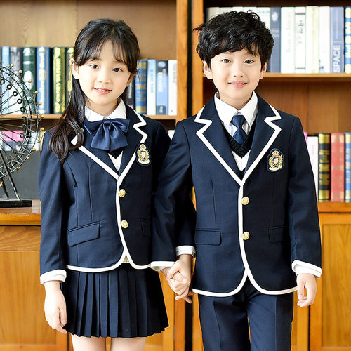 西装校服套装男女童装中小学生英伦学院风春秋冬季幼儿园园服班服