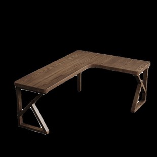 全实木转角书桌家用l型拐角靠墙办公桌卧室台Q式电脑桌定制写字桌