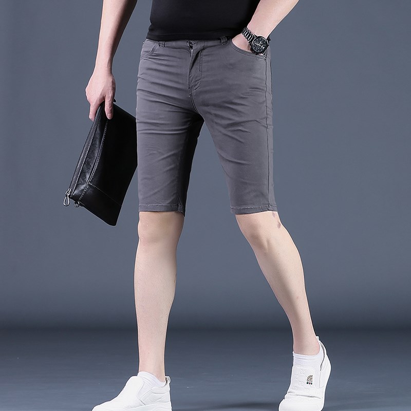 夏季裤子男士休闲裤潮流百搭五分短裤修身中裤弹力5分男裤24新款