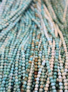 湖北原矿绿松石米珠链 高瓷天然毛衣链手串多圈手链项链