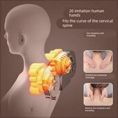 颈椎按摩器全身多功能家用床垫自动颈肩腰背腿足热敷靠垫枕