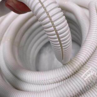 白色加厚PE波纹管穿线软管白色塑料穿线波纹管通信工程专用耐高温