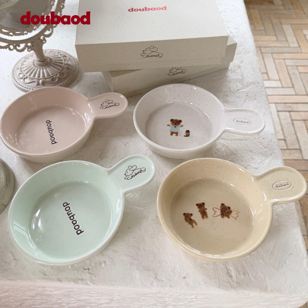 doubaod宠物陶瓷碗防打翻狗碗猫碗食盆水碗