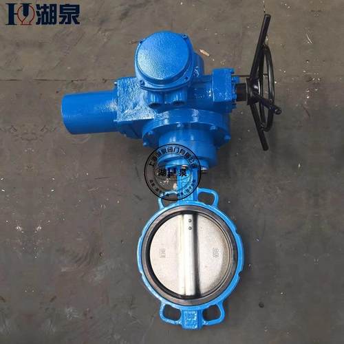 整体开关型电动对夹蝶阀Q型电装手电两用AC380V电动蝶阀