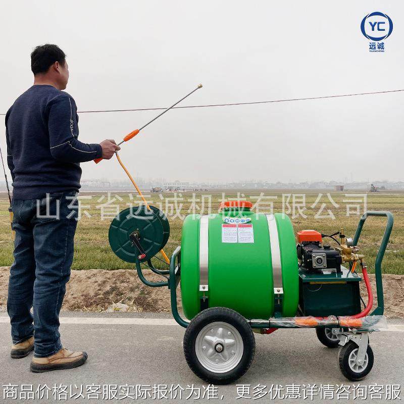 农用喷雾机推车式电动汽油柴油消毒机 养殖场160升电动高压打药机