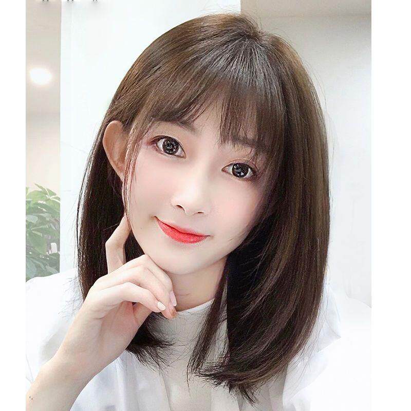 锁骨假发短发彷真人中长发假发套夏季自然全头套式减龄假发女长发