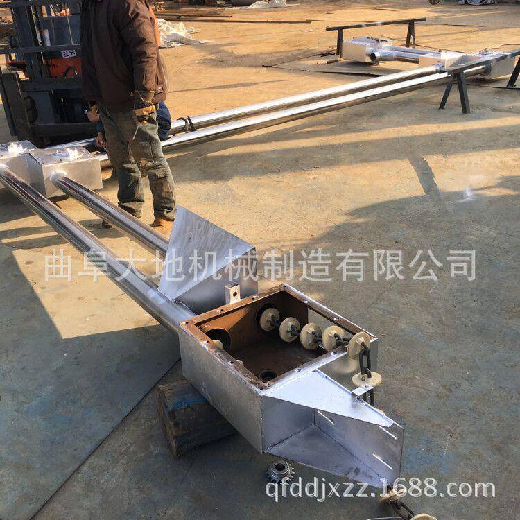 钢砂铁粉装仓管链输送机化工粉料用耐腐蚀不锈钢管链式输送机