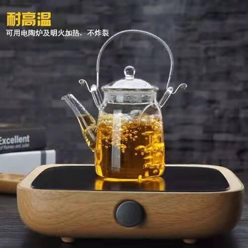 耐热全玻璃烧水壶煮茶壶带过滤耐高温可明火加热大容量沸水壶