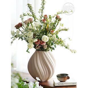 采购产品花瓶，高端陶瓷花瓶，亚光家居客厅风格，创意高水培大花