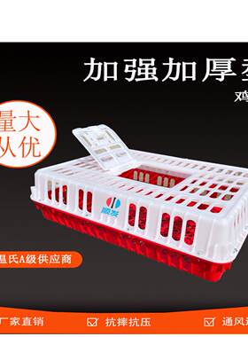 加厚塑料运输鸡笼养殖家用周转箱双马