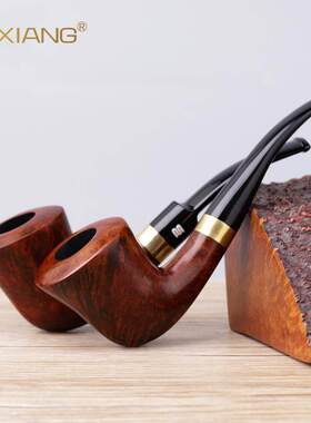 木香实木烟斗手工石楠根瘤烟具9mm过滤木制雕刻石楠木烟斗