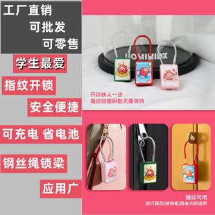 学生指纹柜锁指纹挂锁书包锁密码锁指纹锁健身房智能锁首饰盒锁