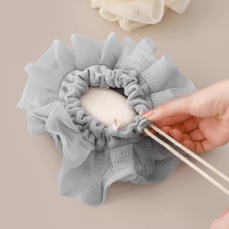 日本进口香皂沐浴球高档不散超柔软洗澡起泡网浴花球大号泡泡浴