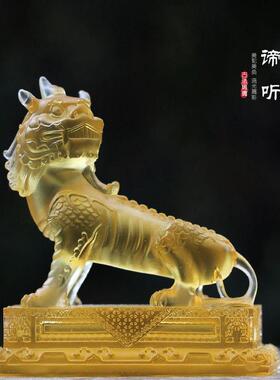 藏传菩萨、琉璃训、听山、家居客厅、佛寺陈设、拜神兽保平安、神