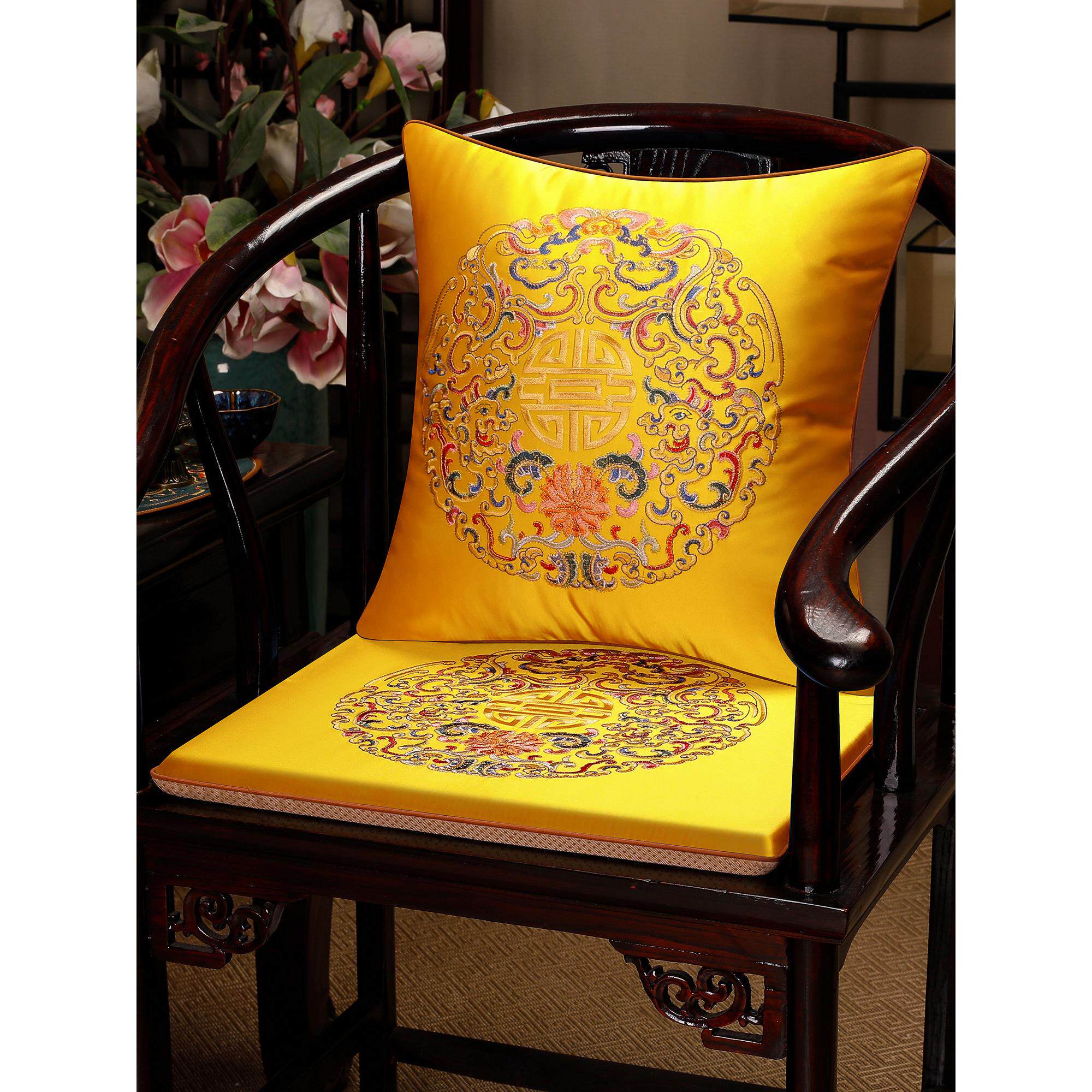 新型中国风椅子坐垫乳胶坐垫红木沙发坐垫茶几坐垫实木餐椅扶手椅
