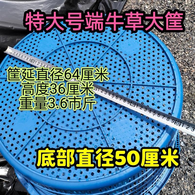 特大号端牛草圆形塑料筐特大号水果筐加厚西瓜箩筐蔬菜收纳筐框子