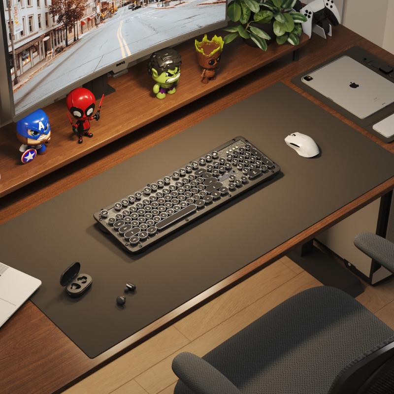 意大利LP滑鼠垫高级感办公桌书桌布办公室键盘垫皮革超大电脑桌垫