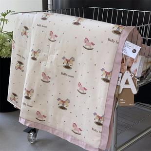 A类儿童空调被60支长绒棉夏季 凉感夏被可水洗婴幼儿园大豆夏凉被