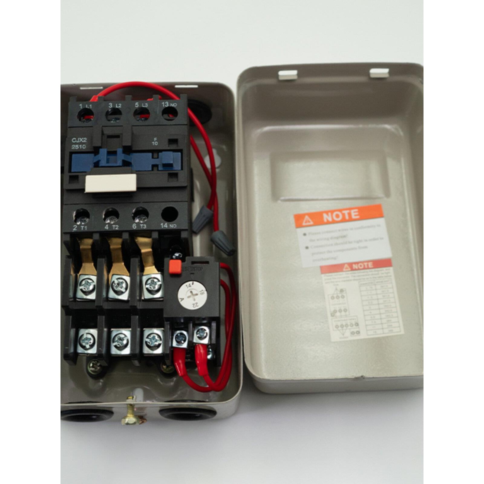 活塞气泵过载保护器空压机磁力启动器电源开关控制盒2.2-15KW