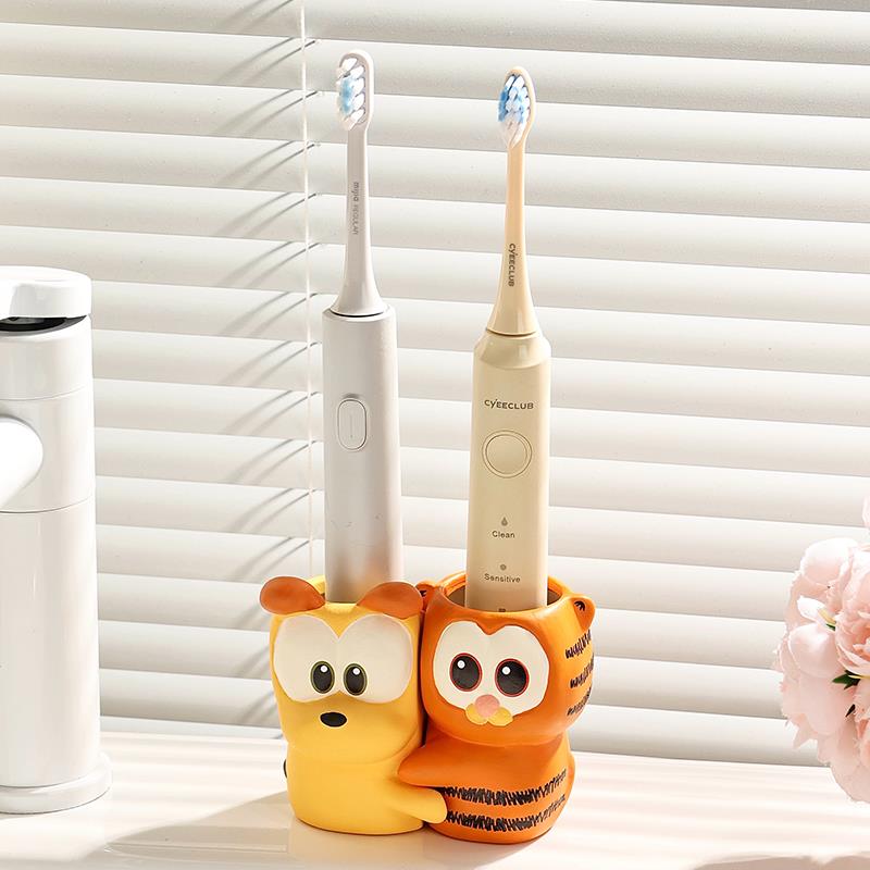 高级感新款加菲猫周边情侣儿童化妆室可爱放牙刷牙膏架子置物架子