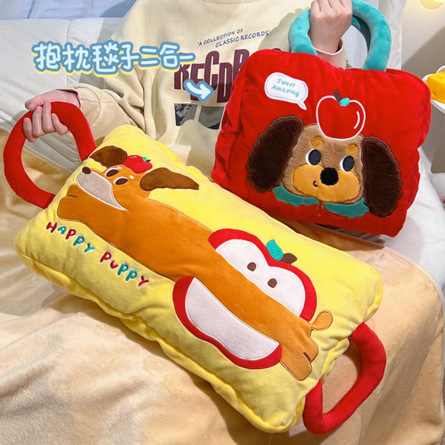 汽车上抱枕毯子二合一可折叠车载小枕头被子两用靠枕车用毛毯加厚