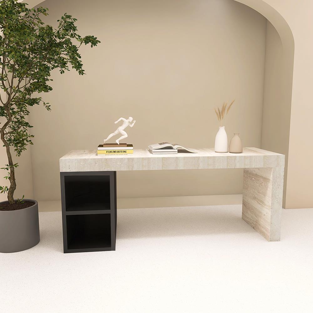 服装店中岛桌展示柜洞石流水台黑色女装衣服定制饰品摆件陈列收银