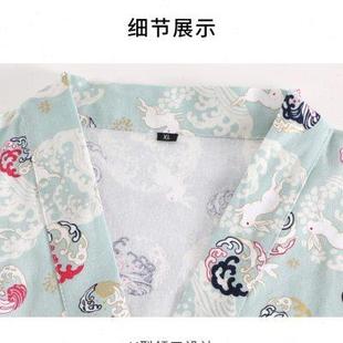 高档2023新款 防透足疗按 汗蒸服女款 中国风棉麻桑拿服洗浴浴服冬季