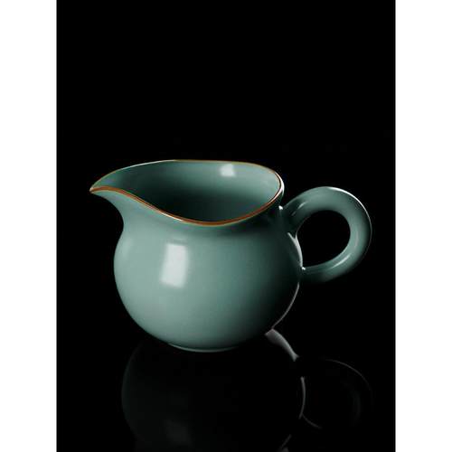 宋朴汝窑公道杯陶瓷分茶器家用公杯功夫茶具开片冰裂汝瓷茶海