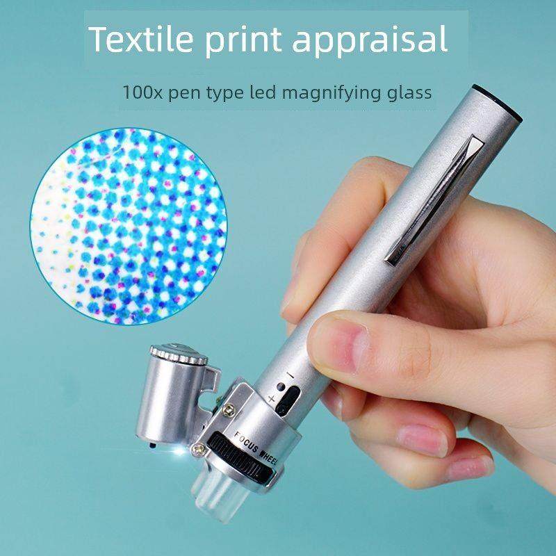 100X手持式笔型Led光高清便携式显微镜印刷纺织品硬币识别放大镜,文具电教/文化用品/商务用品,放大镜,淘宝优惠券,粉丝福利购,淘宝优惠卷