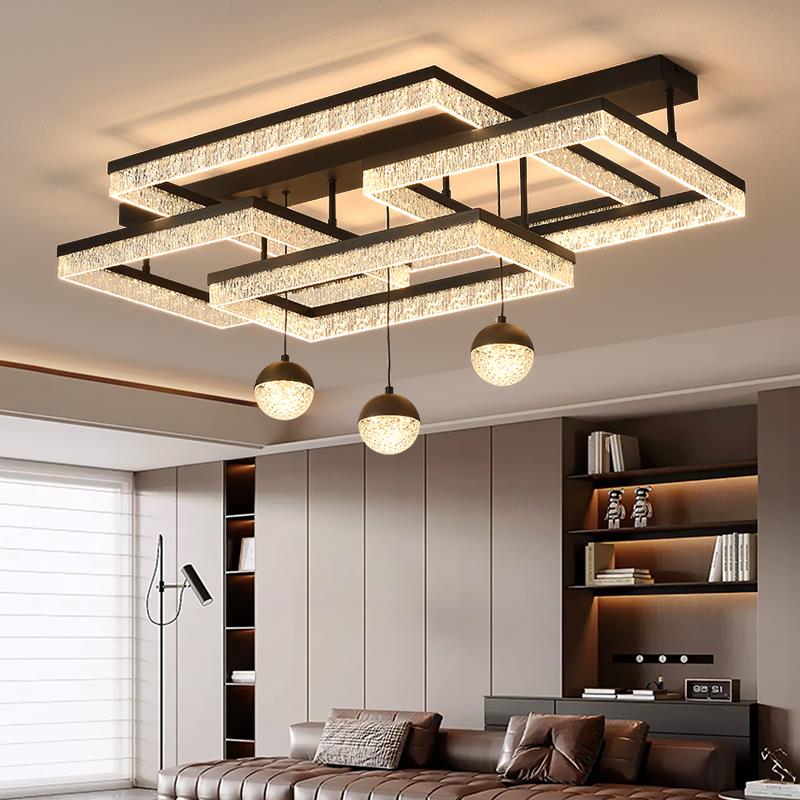 客厅灯2025新款意式极简轻奢高级感北欧风简约现代客厅吸顶灯套餐