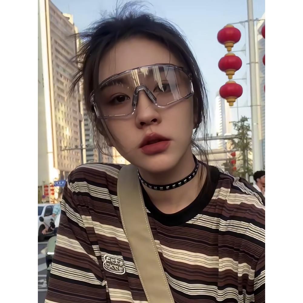 户外大框骑行运动防护眼镜日夜两用骑行变色防紫外线遮阳太阳镜潮