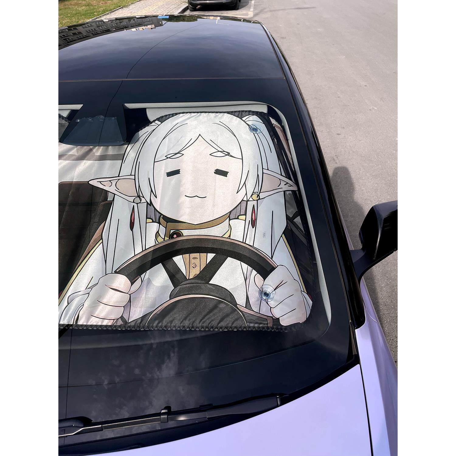 千鸟社葬送的芙莉莲Frieren精灵表情包二次元汽车遮阳挡防晒痛车