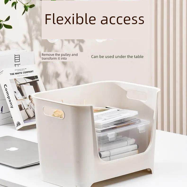 活动图书箱桌面图书文件收纳箱学校办公室宿舍书桌图书文具收纳箱,收纳整理,收纳箱,淘宝优惠券,粉丝福利购,淘宝优惠卷