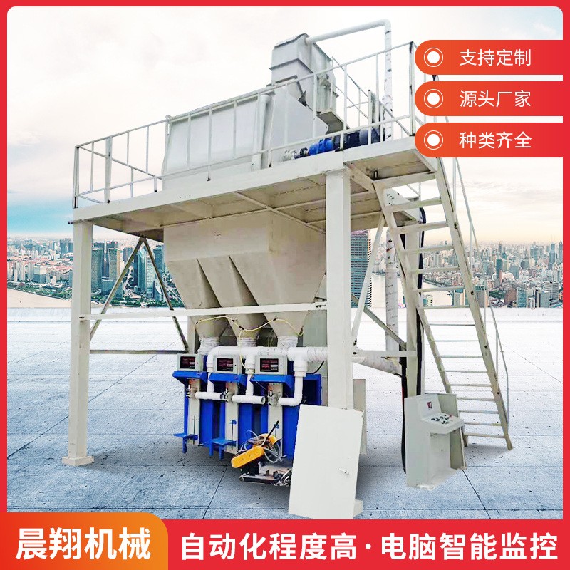 轻质石膏抹灰砂浆搅拌机密闭输送自动计量轻质石膏砂浆生产设备