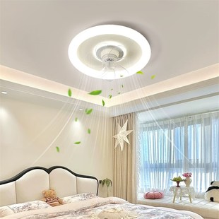 简约现代新款 主卧卧室圆形风扇吸顶灯客卧小爱次卧语音智能房间灯