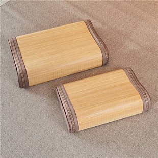 竹席60x40厘米成人乳胶枕枕套竹丝凉席夏季儿童L50*30cm记忆枕头
