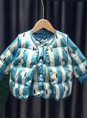 2021新款儿童羽绒服内胆男女童3轻薄2上衣宝宝韩版1-4岁外套5马甲