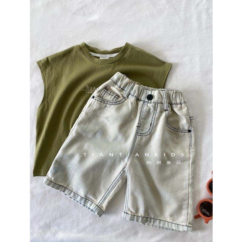 【我是小童】复古水洗做旧牛仔短裤男童24夏款女宝透气韩版五分裤,童装/婴儿装/亲子装,裤子,淘宝优惠券,粉丝福利购,淘宝优惠卷