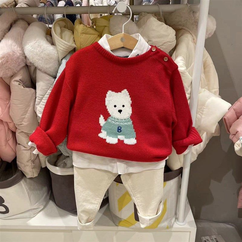 韩国童装25春新款男女童宝宝洋气百搭圆领长袖针织衫毛衣打底衫,童装/婴儿装/亲子装,毛衣/针织衫,淘宝优惠券,粉丝福利购,淘宝优惠卷