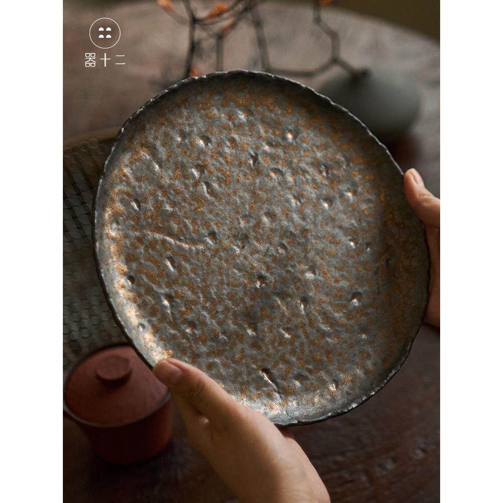 十二茶几陶瓷香烟灰盘香炉底座茶几茶道水果盘家居创意干泡表