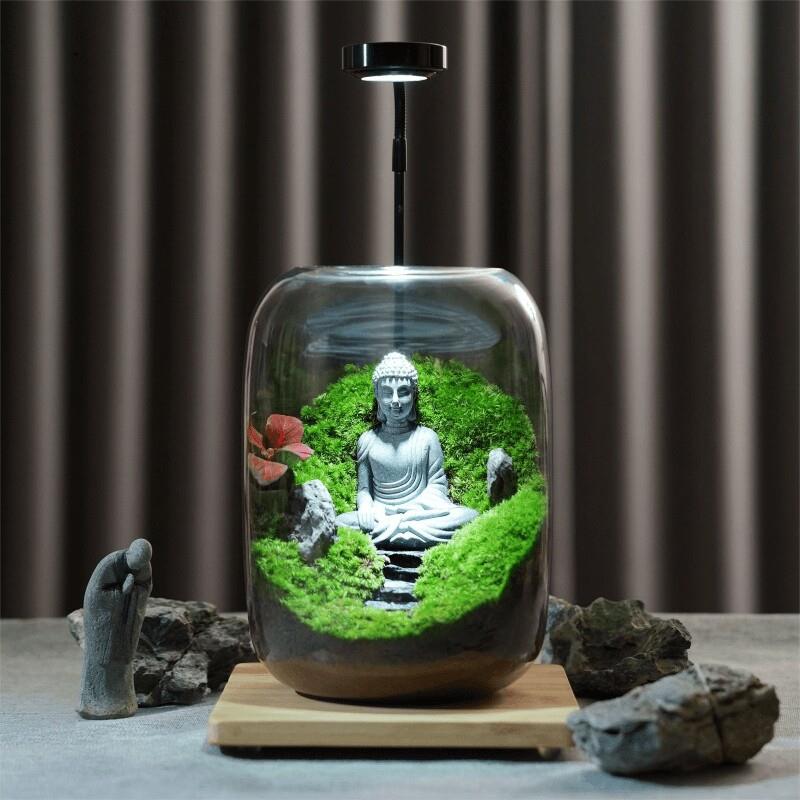 苔藓微景观生态瓶桌面造景植物创意小摆件花盆森林玻璃养鱼生态缸