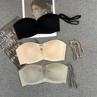 茜咪璐8007无肩带内衣女夏季薄款无痕抹胸无钢圈可拆卸肩带文胸罩