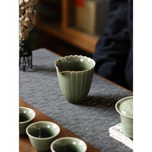 越窑青瓷公道杯仿古手工公杯匀杯家用高级茶海功夫茶具陶瓷分茶器